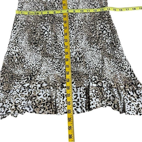 Faithfull The Brand Margherita Signe Animal Print Smocked Mini Dress Medium NWT - Picture 6 of 16